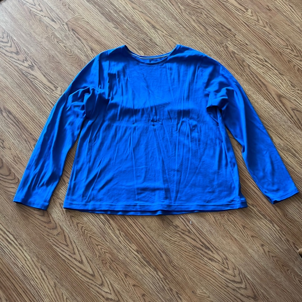 (Croft & Barrow) Long Sleeve Blue Shirt (Size XXL)
